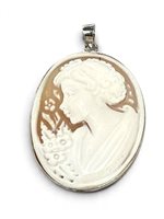 Pendente Mandile 1922 Donna Cammei  in Argento Conchiglia 2MCICM111.13 - 2MCICM111.13